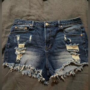 Almost Famous Distressed Jean Shorts